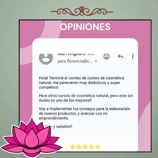 cosmetica natural con Flor 5 1