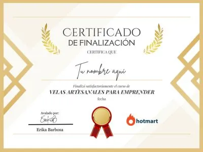 CERTIFICADO DEL CURSO DE VELAS ARTESANALES