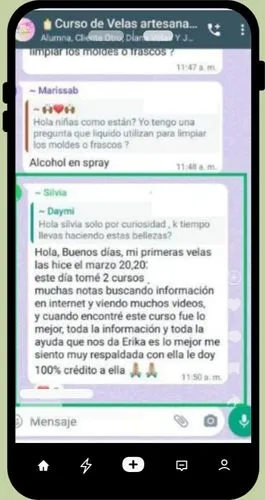 TESTTIMONIO PARA VELAS ARTESANALES 1