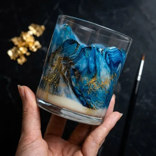 Velas marmoleadas