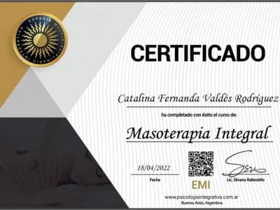 certificado de masajista profesional