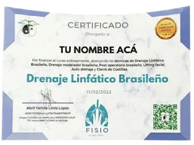 certificado drenaje linfatico brasileno