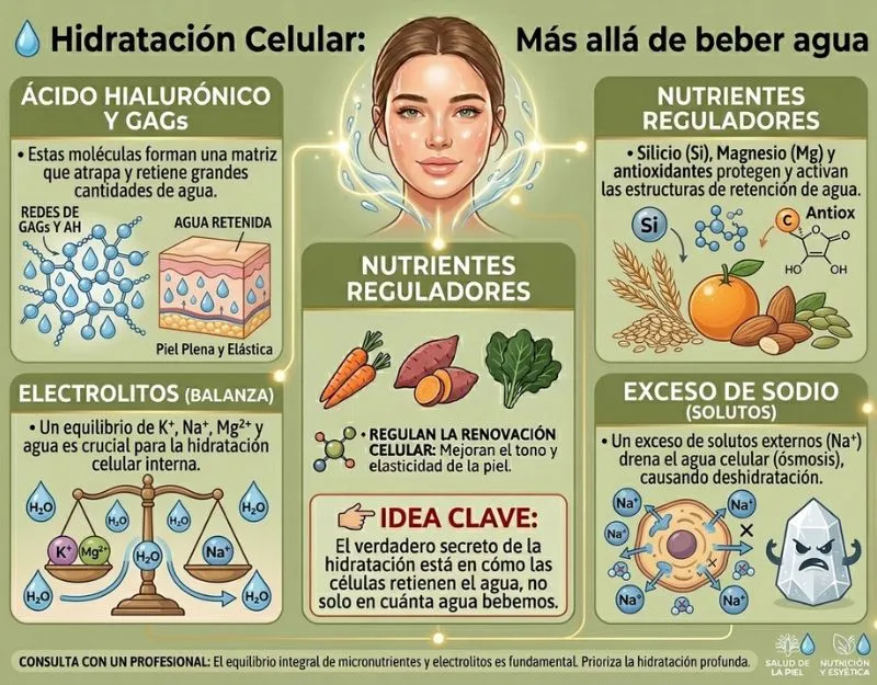 Nutrición para una Piel Radiante y la hidratación celular