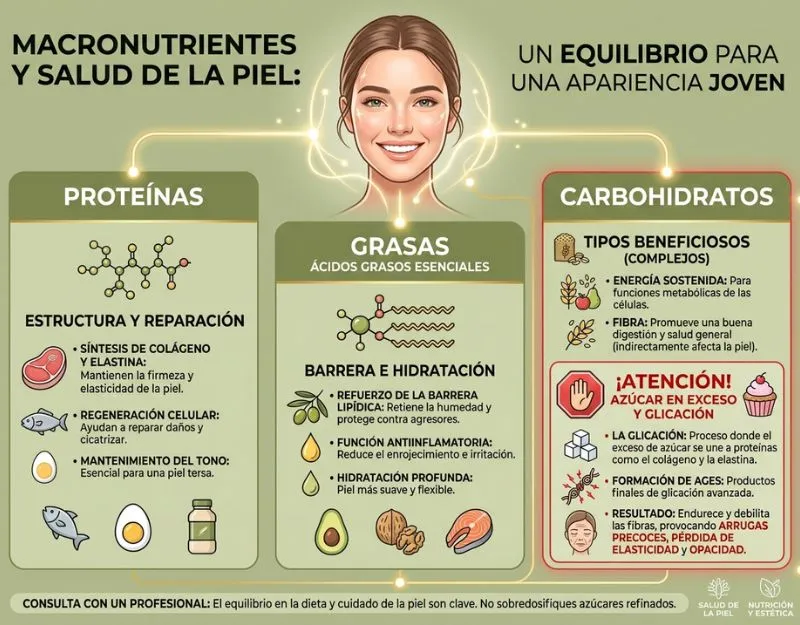 macronutrientes y la salud de la piel