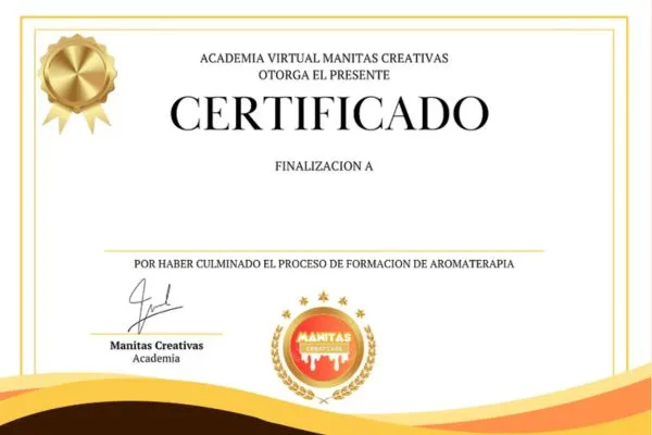 certificado ebook aromaterapia