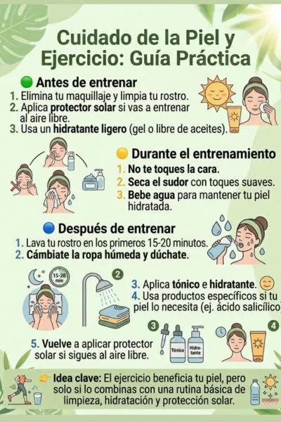 Cuidado de la piel y el ejercicio
