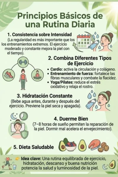 Principios básicos de la rutina diaria en una piel radiante