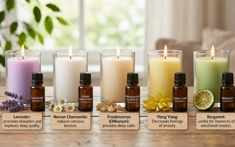 Aromaterapia y velas naturales que reducen el estrés