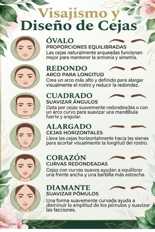 Visajismo de cejas segun la forma del rostro