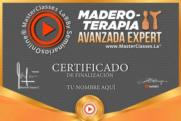 certificado del curso de maderoterapia