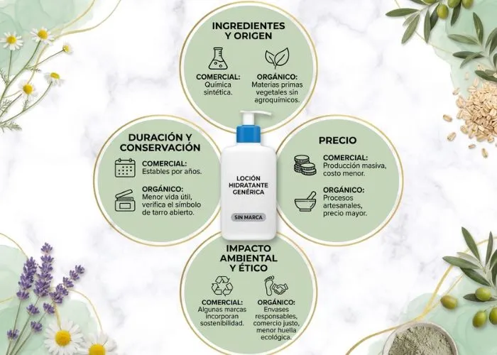 cosmetico vs organico