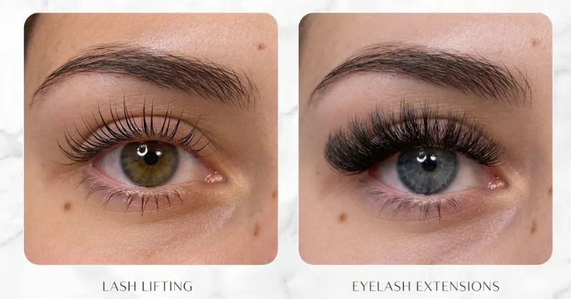 Extensiones y lifting en pestañas