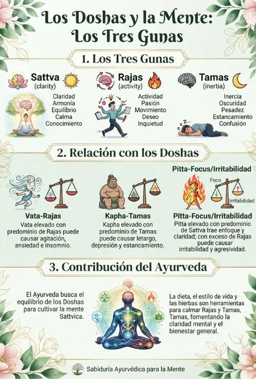 La influencia de los doshas en la mente: los tres gunas