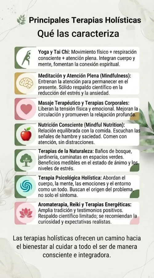 Principales terapia holísticas