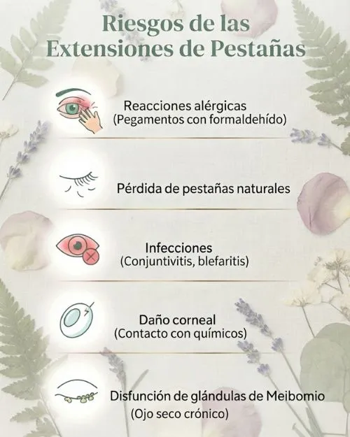 riesgos de las extensiones de pestanas