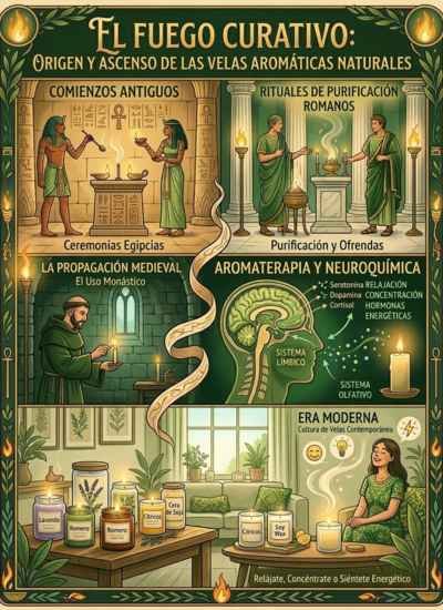 Velas aromáticas naturales: el fuego curativo