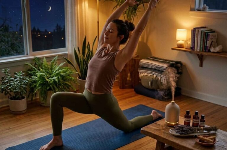 🌿(70) Rituales holísticos para dormir mejor: yoga nocturno, aromas y meditación