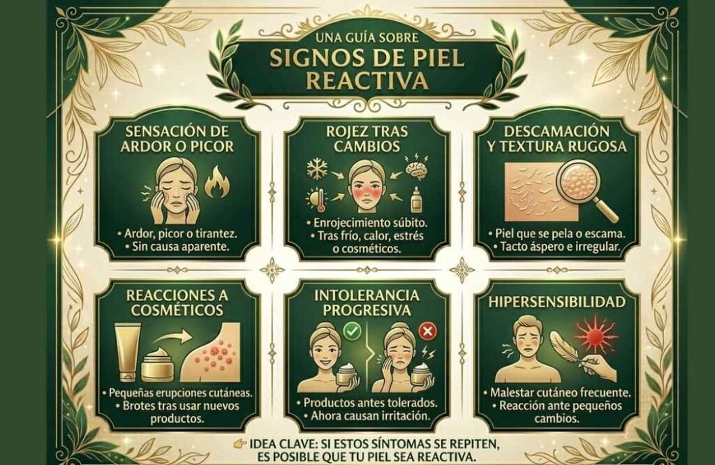 Piel sensible reactiva