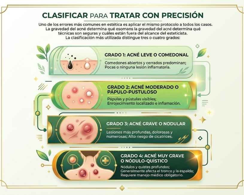 Tratamientos antiacné después de diagnosticar el grado del acné