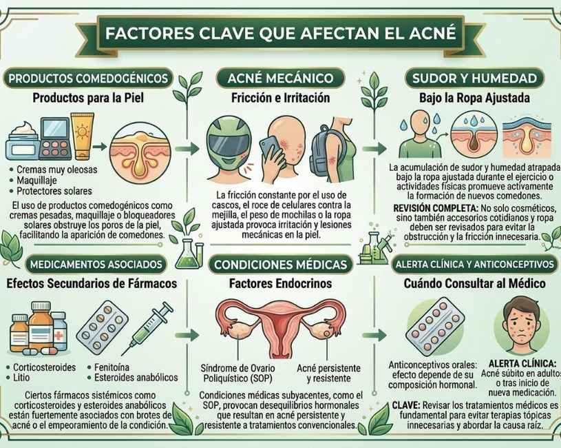 factores que desencadenan el acne 2